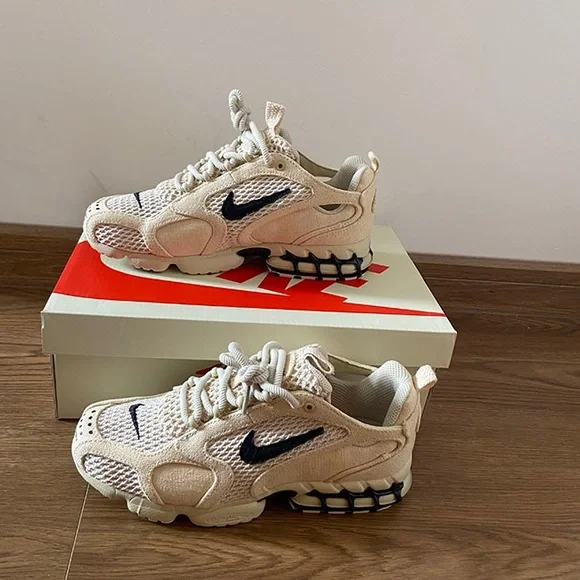 Nike Retro Cream Mesh Breathable Sneakers - Picture 1 of 6